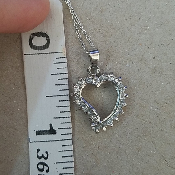 Sterling Silver Heart Necklace - Picture 6 of 7